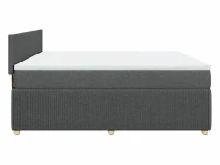 Cama box spring con colchón tela oscuro 180x200 cm^Clicnbuy Sale