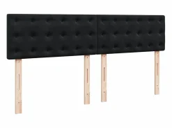 Clicnbuy Cama box spring con colchón terciopelo 180x200 cm Negro Best