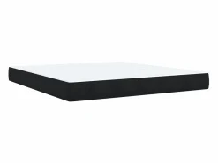 Clicnbuy Cama box spring con colchón terciopelo 180x200 cm Negro Best