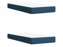 Clicnbuy Cama box spring con colchón tela 200x200 cm Azul New