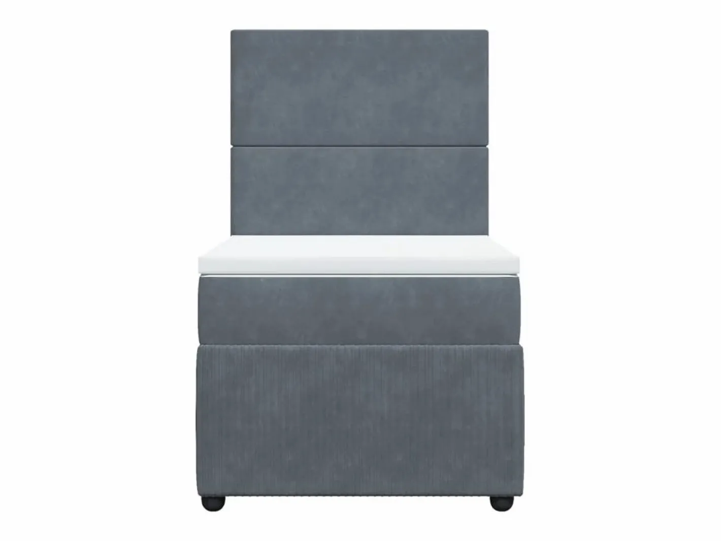 Clicnbuy Somier - 90X190Cm|Cama box spring con colchón terciopelo oscuro 90x190 cm