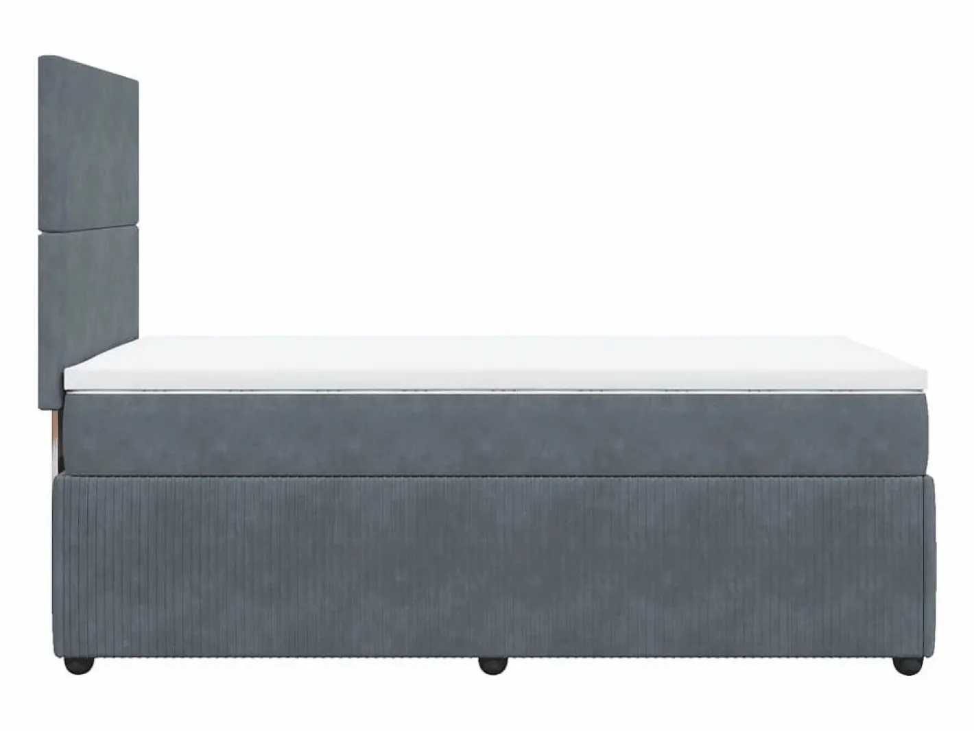 Clicnbuy Somier - 90X190Cm|Cama box spring con colchón terciopelo oscuro 90x190 cm