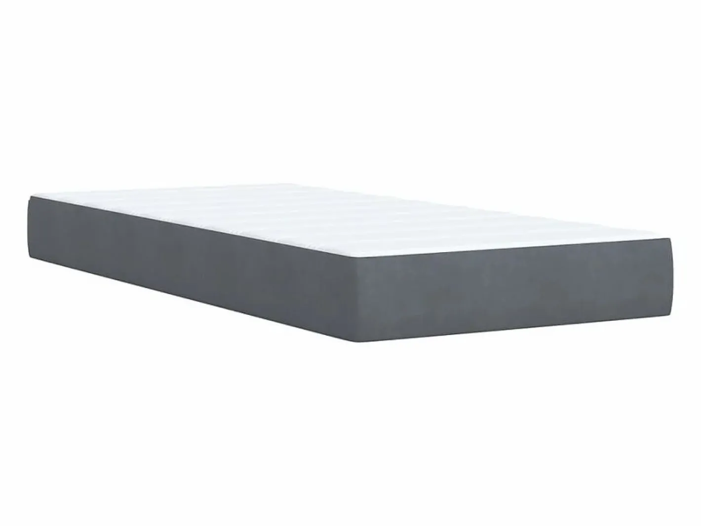 Clicnbuy Somier - 90X190Cm|Cama box spring con colchón terciopelo oscuro 90x190 cm