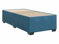 Cama box spring con colchón terciopelo oscuro 80x200 cm ES522322^ New