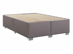 Clicnbuy Base De Cama De Láminas|Cama box spring con colchón cuero sintético gris 140x190 cm