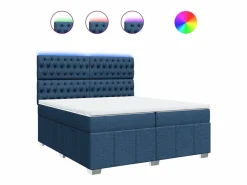 Clicnbuy Base De Cama De Láminas|Cama box spring con colchón tela 200x200 cm