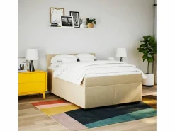 Clicnbuy Base De Cama De Láminas|Cama box spring con colchón tela color 160x200 cm