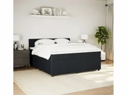 Cama box spring con colchón terciopelo 180x200 cm^Clicnbuy