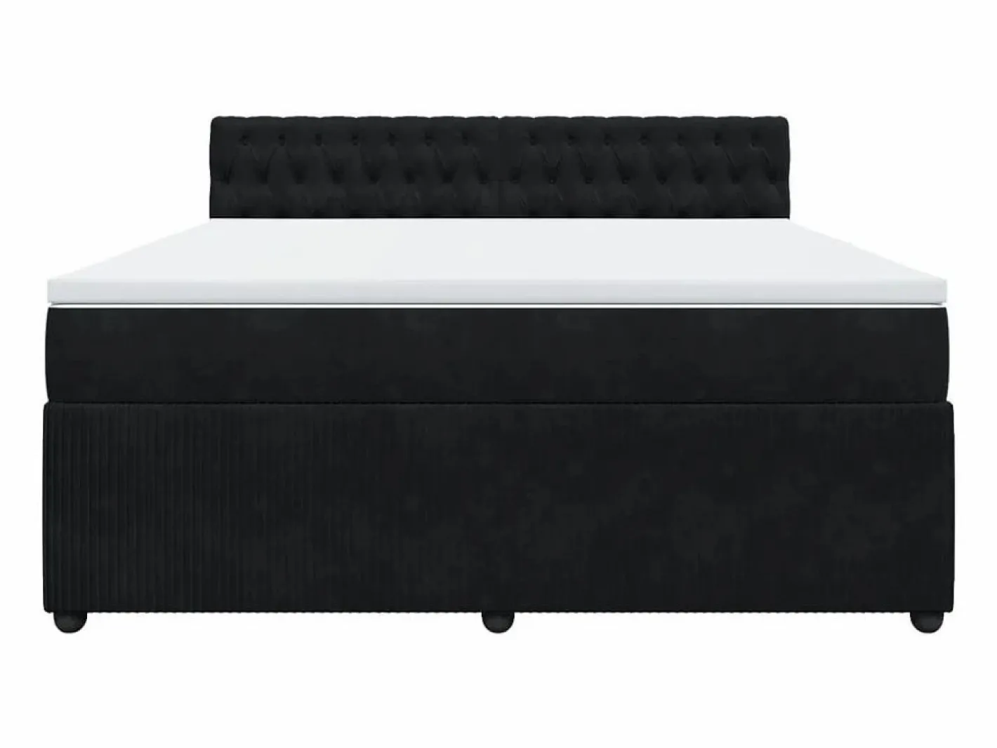 Cama box spring con colchón terciopelo 180x200 cm^Clicnbuy