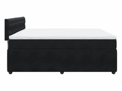 Cama box spring con colchón terciopelo 180x200 cm^Clicnbuy