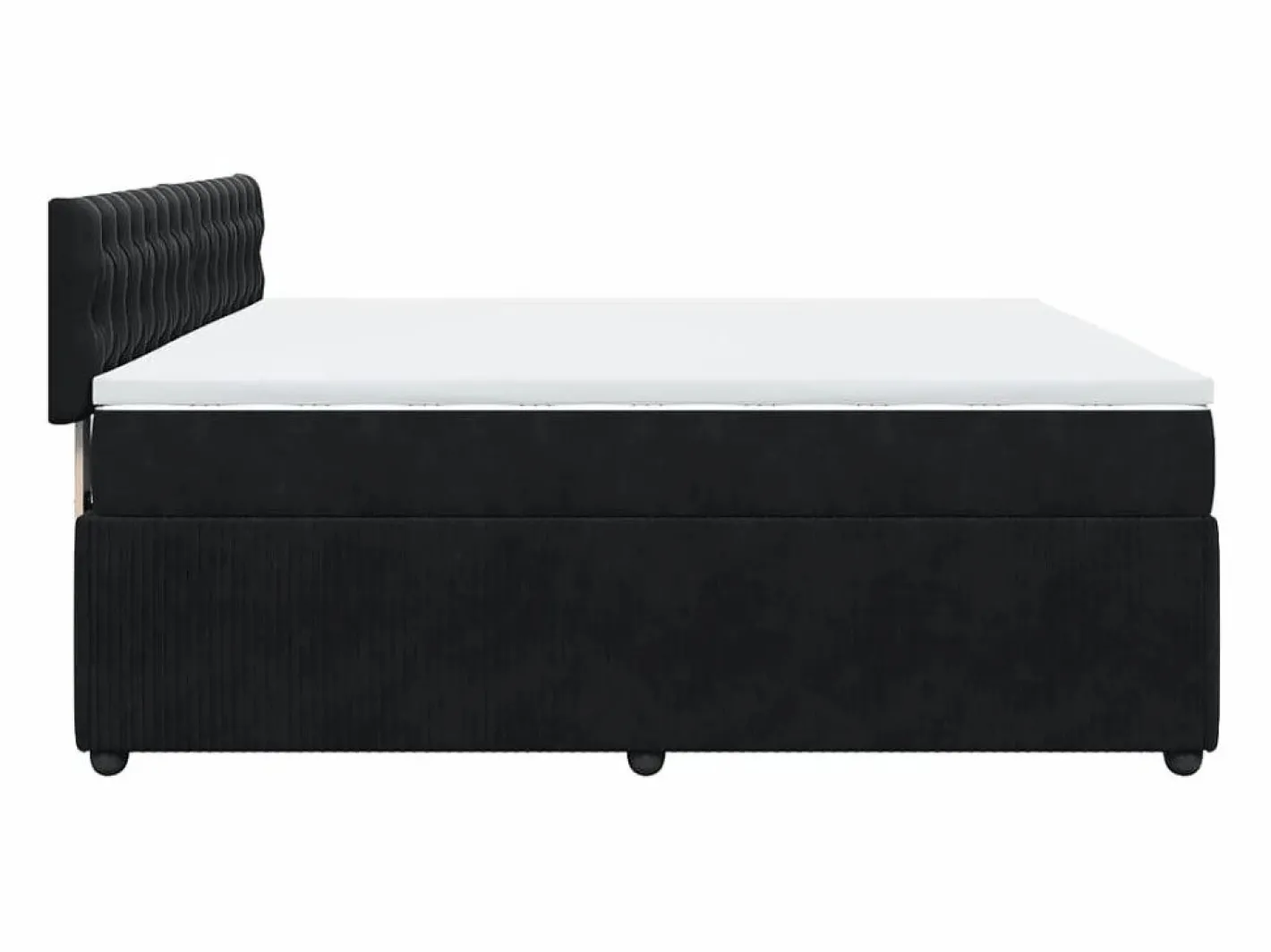 Cama box spring con colchón terciopelo 180x200 cm^Clicnbuy