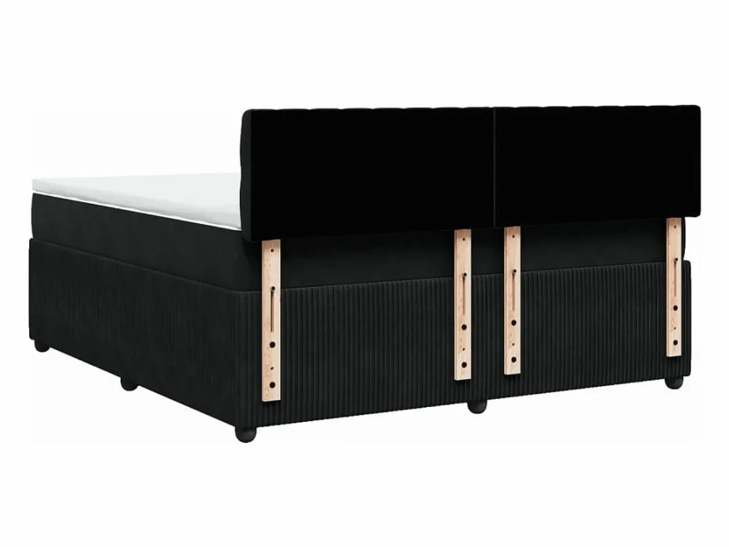 Cama box spring con colchón terciopelo 180x200 cm^Clicnbuy
