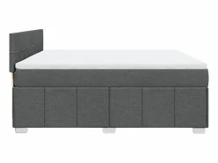 Clicnbuy Somier - 180X200Cm|Cama box spring con colchón tela oscuro 180x200 cm