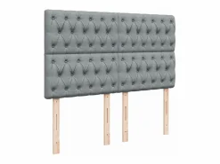 Clicnbuy Cama box spring con colchón tela claro 160x200 cm Gris Clearance