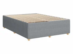 Clicnbuy Cama box spring con colchón tela claro 160x200 cm Gris Clearance