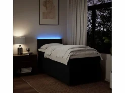 Clicnbuy Somier - 90X190Cm|Cama box spring con colchón tela 90x190 cm