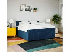 Clicnbuy Base De Cama De Láminas|Cama box spring con colchón tela 200x200 cm