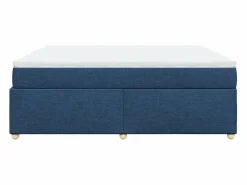 Clicnbuy Cama box spring con colchón tela 180x200 cm Azul New