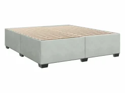 Clicnbuy Somier - 180X200Cm|Cama box spring con colchón terciopelo claro 180x200 cm
