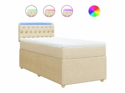 Cama box spring con colchón tela color 90x200 cm^Clicnbuy Clearance