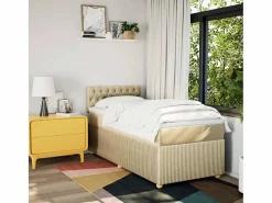 Cama box spring con colchón tela color 90x200 cm^Clicnbuy Clearance