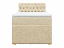 Cama box spring con colchón tela color 90x200 cm^Clicnbuy Clearance