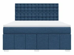 Cama box spring con colchón tela 180x200 cm^Clicnbuy New