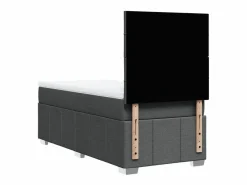 Cama box spring con colchón tela oscuro 90x190 cm^Clicnbuy Sale