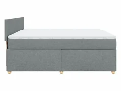 Cama box spring con colchón tela claro 180x200 cm^Clicnbuy Best