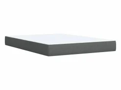 Cama box spring con colchón tela oscuro 160x200 cm^Clicnbuy Discount