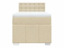 Cama box spring con colchón tela color 90x190 cm^Clicnbuy