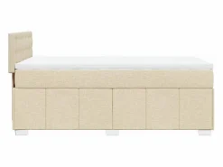 Cama box spring con colchón tela color 90x190 cm^Clicnbuy