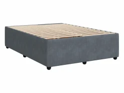 Clicnbuy Somier - 160X200Cm|Cama box spring con colchón terciopelo oscuro 160x200 cm