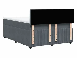 Clicnbuy Somier - 160X200Cm|Cama box spring con colchón terciopelo oscuro 160x200 cm