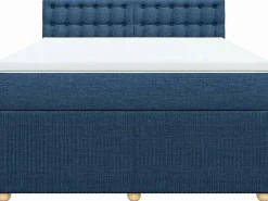 Clicnbuy Base De Cama De Láminas|Somier - 160X200Cm|Cama box spring con colchón tela 160x200 cm