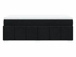 Clicnbuy Cama box spring con colchón tela 90x190 cm Negro Clearance