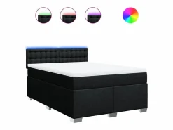 Cama box spring con colchón tela 160x200 cm^Clicnbuy Clearance