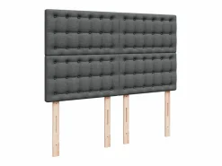 Clicnbuy Somier - 160X200Cm|Cama box spring con colchón tela oscuro 160x200 cm
