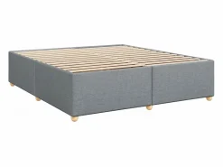 Clicnbuy Somier - 180X200Cm|Cama box spring con colchón tela claro 180x200 cm