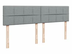 Clicnbuy Somier - 180X200Cm|Cama box spring con colchón tela claro 180x200 cm