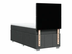 Clicnbuy Somier - 90X190Cm|Cama box spring con colchón tela oscuro 90x190 cm