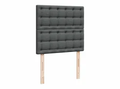 Clicnbuy Somier - 90X190Cm|Cama box spring con colchón tela oscuro 90x190 cm