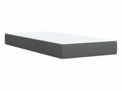 Clicnbuy Somier - 90X190Cm|Cama box spring con colchón tela oscuro 90x190 cm