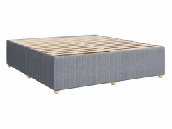 Cama box spring con colchón tela claro 180x200 cm^Clicnbuy