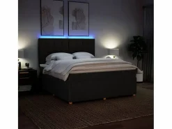 Clicnbuy Somier - 180X200Cm|Cama box spring con colchón tela 180x200 cm