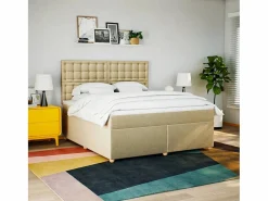 Clicnbuy Base De Cama De Láminas|Cama box spring con colchón tela color 180x200 cm