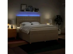 Clicnbuy Base De Cama De Láminas|Cama box spring con colchón tela color 180x200 cm