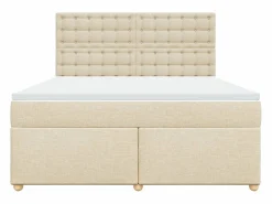 Clicnbuy Base De Cama De Láminas|Cama box spring con colchón tela color 180x200 cm