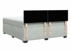 Clicnbuy Somier - 180X200Cm|Cama box spring con colchón terciopelo claro 180x200 cm
