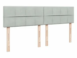 Clicnbuy Somier - 180X200Cm|Cama box spring con colchón terciopelo claro 180x200 cm